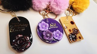 DIY Resin Keychains: Crafting 3D Purple Florals & Deep Red Roses | Trending Crafts 2024