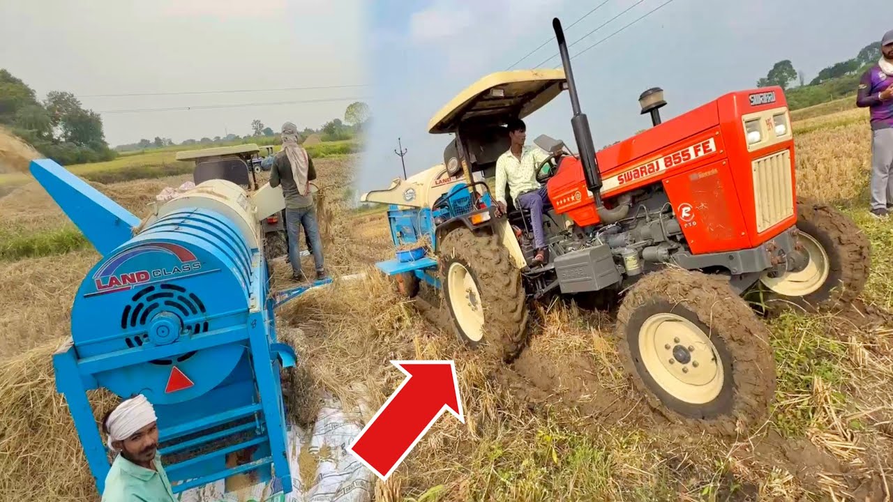 आखिरी में डीजल खत्म  Swaraj 855 Fe बंद पड़ गया Powertrac 439 | John Deere 5050 D with Trolley