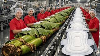 Inside the Secret Factory: How Banana Stems Become Sanitary Pads (Full Process)