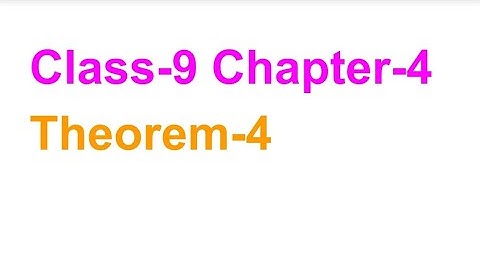 TN Class-9 Maths Chapter-4 GEOMETRY|| THEOREM: 4
