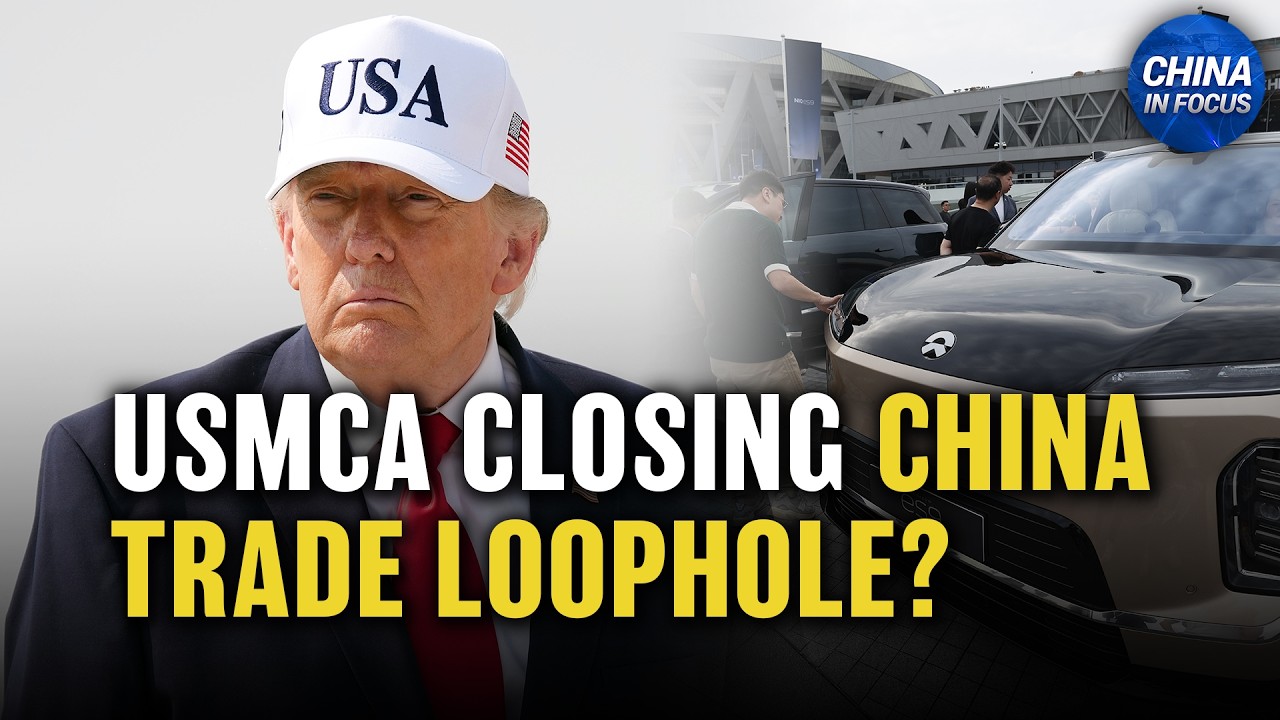 July 1 is the deadline for the renewal of the $2 trillion U.S.–Mexico–Canada Agreement (USMCA). But the United States has chosen not to renew it, triggering annual reviews between the three countries. What's at the heart of the issue?

America's AI race with China is heating up. Why is the United States lifting export restrictions on some of its most advanced AI models?

Ohio has canceled more than $20 million in tax incentives for a Chinese battery component company after it failed to deliver on its promises.

July 1 marks the anniversary of the founding of the Chinese Communist Party (CCP). Outside China, it's also observed by anti-communist Chinese communities as Global Quit the CCP Day. We take a look at how they're marking the occasion.

Beijing is stepping up its global clampdown with a new law that allows the communist regime to target people beyond China's borders.

00:00 Intro
01:09 USMCA Review Begins as U.S. Presses to Counter China
02:29 USMCA First Review Begins With No Renewal in Sight
03:47 Chinese Battery Firm Loses $23M Ohio Incentives
06:23 Ohio Residents Concerned With Semcorp’s Operations
07:01 Report: CCP Harassment Rising Across U.S.
09:23 U.S. Lifts Anthropic Export Ban Amid AI Race With China
10:30 462 Million Chinese People Denounced CCP
11:05 End CCP Motorcade Rallies Across New York City
11:38Chinese New Yorkers Protest Before Chinese Consulate
11:58China’s Unity Law Expands Global Clampdown
13:22China Sends New Warship Into Pacific, Raising Concerns
14:30 Birthright Citizenship Fight Far From Over
15:16 Expert: 14th Amendment Blocks Birthright Changes
16:20 Expert: Congress Could Test Birthright Law
17:34 Philipp: Beijing Exploits U.S. Birthright Citizenship
18:49 Expert: Easier to Change Laws Than Constitution

🔵Tiffany Meier’s documentary Hollywood Takeover - how Beijing is rewriting the script in America’s film industry: hollywoodtakeover.com 

🇺🇸 Stay updated with breaking news, special reports, and LIVE COVERAGE on NTD: https://ept.ms/NTDlive_

💛 Support us to fight for the truth:
https://donorbox.org/china-in-focus
  
🔵 Sign up for our NEWSLETTER and stay in touch:
https://www.ntd.com/newsletter.htm

🧶 'The Final War' Documentary DVD:  
https://www.ntdgiftshop.com/product-page/the-final-war-documentary-dvd-a-100-year-plot-to-defeat-america

-
© All Rights Reserved.