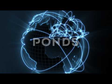 Global Network Animation - Blue Version