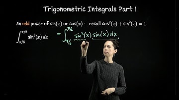 Trigonometric Integrals 1 (sines and cosines), Single Variable Calculus