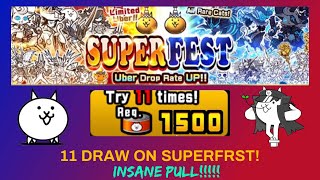 INSANE 11 Draw on SUPERFEST! - Battle Cats