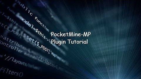 [PocketMine MP] plugin tutorial 1