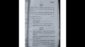 MDU B.com  2 nd semester computer fundamentals 2018