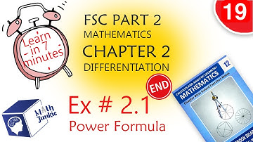 Power Formula |Exercise#2.1(End) | Chapter#2 |Differentiation |FSC Maths Inter- Part2| Maths Book2
