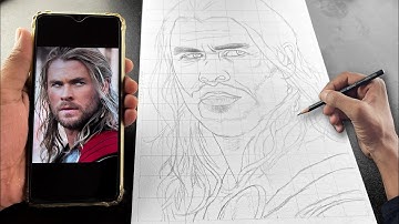 How To Draw THOR , Step by Step Outline Tutorial for beginners 😍