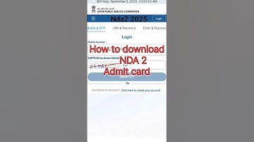 "NDA 2 2025 Admit Card Released! | How to Download Step-by-Step 🔥" #ndaexam #viralvideo