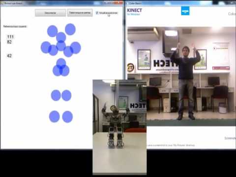 GIRA  Moving Bioloid arms with Kinect and VBNET
