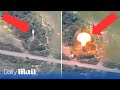 Pinpoint accuracy: Moment a Ukrainian rocket blows up a tiny Russian surveillance mast