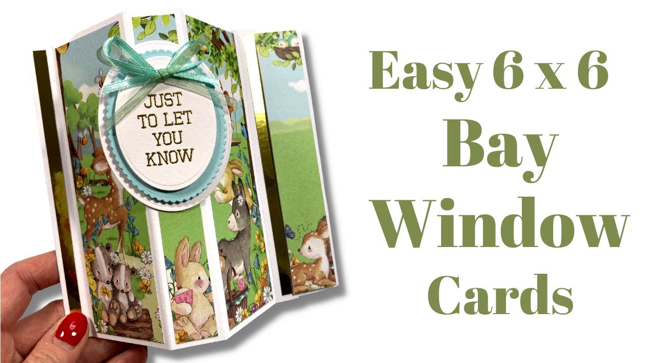 Adorable 6 x 6 Bay Window Card | Easy Cardmaking Ideas - YouTube