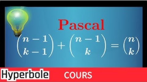 Formule du triangle de Pascal • démonstration par le calcul • spécialité maths Terminale • Relation