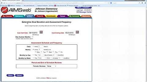 Progress Monitoring Schedule Wizard Tips