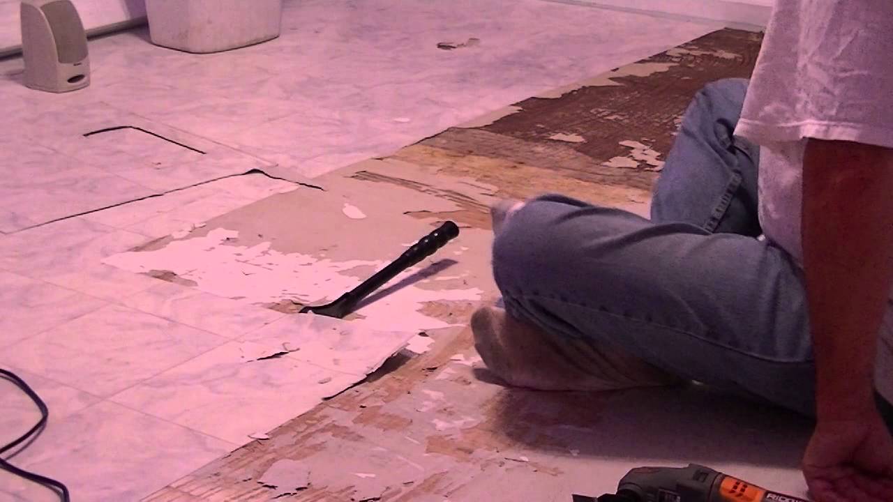 Removing Vinyl Flooring From Wood Youtube