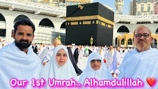 Alhamdulillah 1st UMRAH with Family | Mecca sharif   | saba khalid vlogs