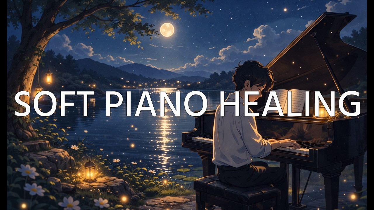 Soft Moonlight Piano 🌙 | Gentle Night Instrumental for Relax & Sleep
