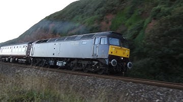 Class 47s along the Sea Wall at Dawlish