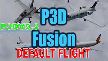 P3Dv5.3 | P3D Fusion | Default flight around Hong Kong