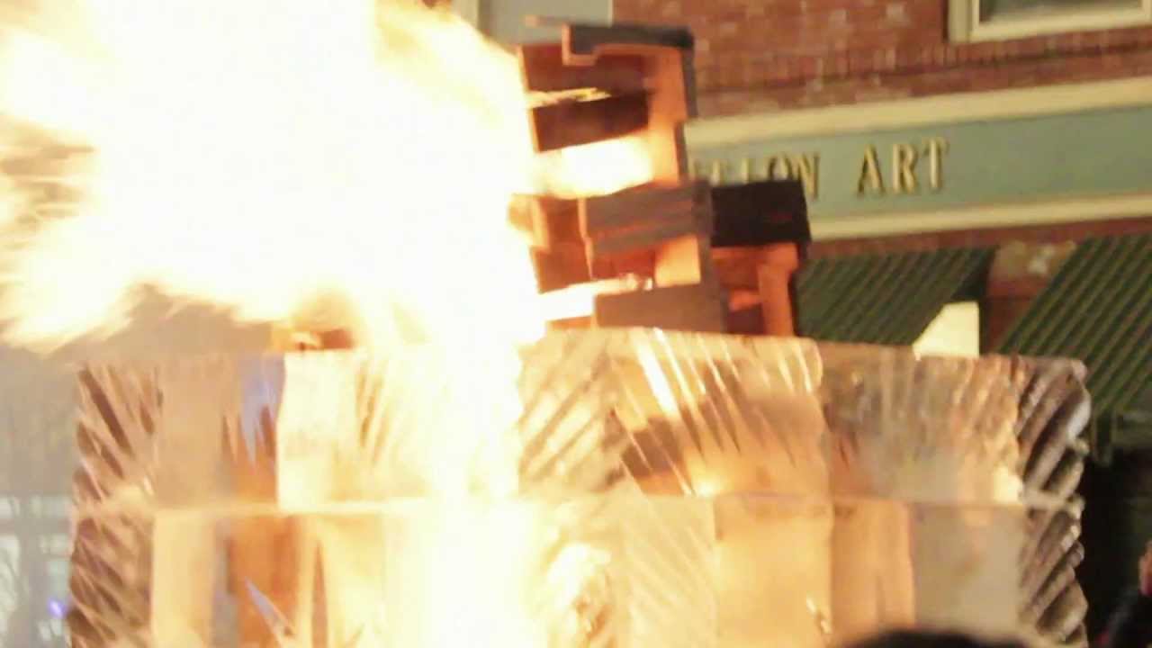 Amazing Fire and Ice Sculpture