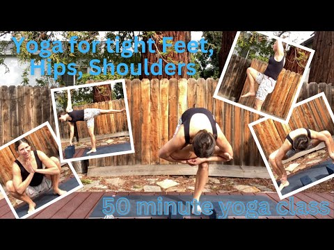 50 Minute Yoga for Feet Hips Shoulders