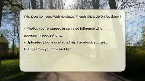 Why Does Someone With No Mutual Friends Show Up On Facebook? - Everyday-Networking