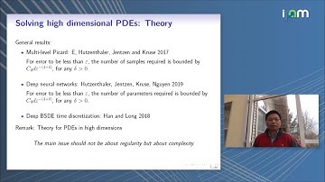 Weinan E: "High Dimensional PDEs: Theory and Numerical Algorithms"