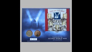 2005 End of WWII 60th Anniversary £2 Pounds Coin Cover - Royal Mail First Day Cover UK