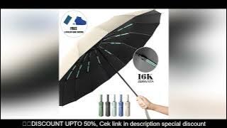 16K Double Bones Large Umbrella for Men Women Windproof Umbrellas Automatic Folding Strong Luxury Su