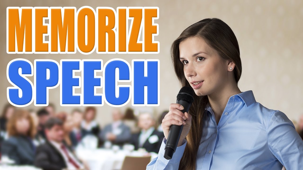 delivering a memorized speech