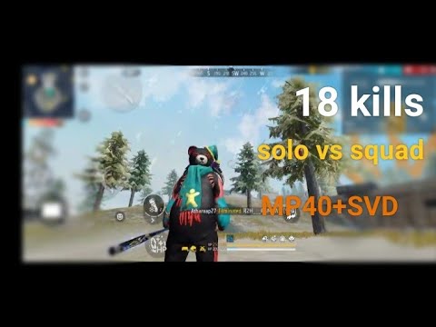 18 kills solo vs squad gameplay|free fire - YouTube