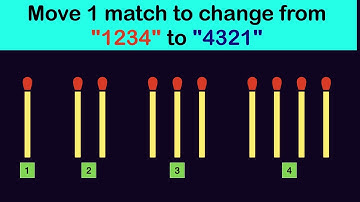Matchstick Puzzle - "1234" to "4321"