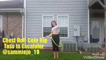 Chest Roll Coin Flip Toss to Escalator Hoop Tutorial
