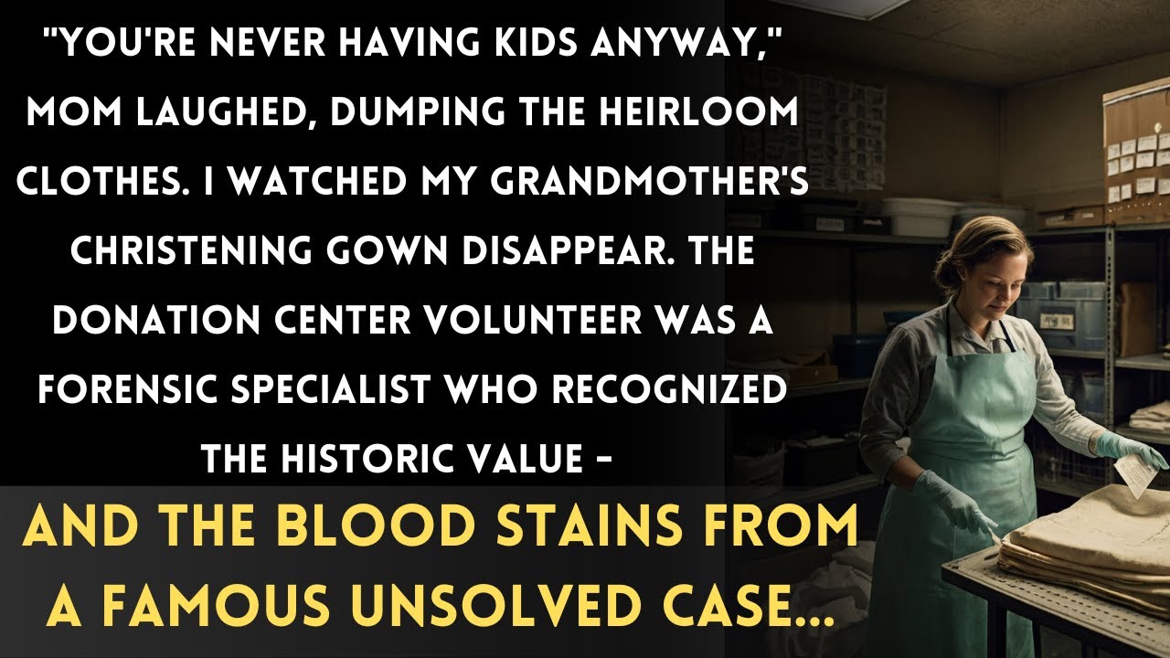 My Mother Threw My Baby Clothes In The Donation Bin. The Donor Was A Forensic Specialist...