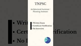 TNPSC Architectural Assistant / Planning Assistant 2026 | 3 Vacancies Out