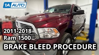 How to Bleed Brakes 2011-2018 Ram 1500