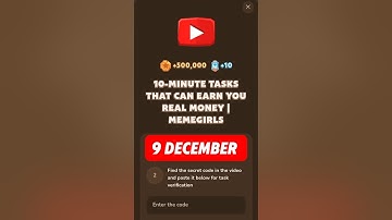 10-MINUTE TASKS THAT CAN EARN YOU REAL MONEY | MEMEGIRLS #memefi #code