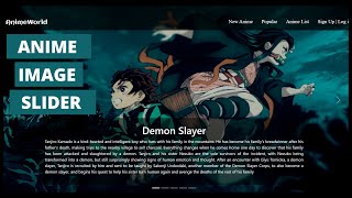 Anime Website with Image Slider || HTML, CSS & BOOTSTRAP