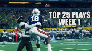 Top 25 Plays From Week 1 Of The 2019 College Football Season ᴴᴰ