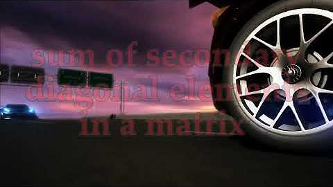 Secondary diagonal elements sum in a matrix || think & code