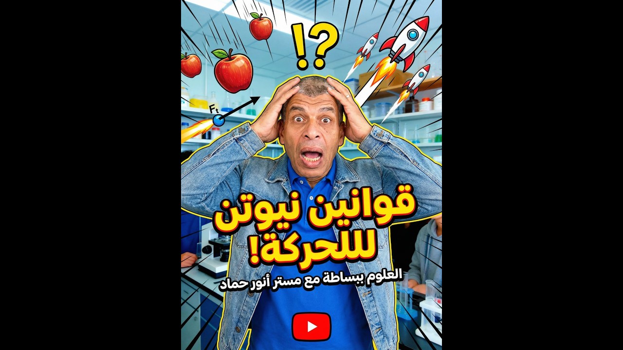 علوم صف 2 اعدادى - الوحده 2 - الدرس 1 قوانين نيوتن للحركة الحصة 2