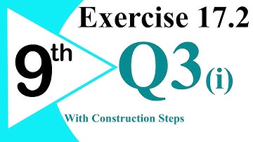 22 -  Exercise 17.2 Q3 (i) Cir-cum center| Perpendicular Bisector of a triangle Class 9 Maths (Sci)