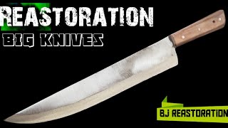 OLD BIG  MATEL KNIVES FULL REASTORATION