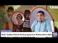 Nitin gadkari faints during speech at maharashtra rally  ish news
