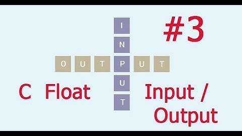 C Floats Input/Output : example #3