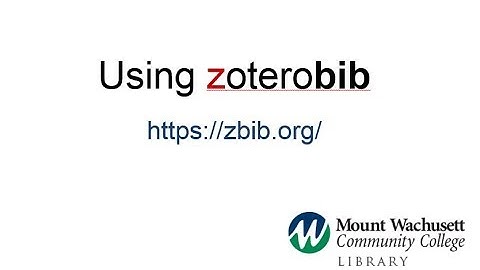 Using ZoteroBib