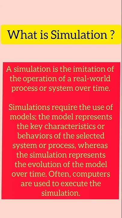 What is Simulation ? // Definition of Simulation// - YouTube