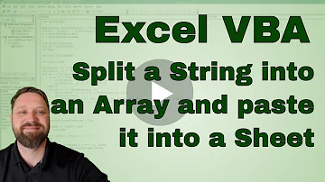 Split a string into array and paste into a sheet in Excel VBA