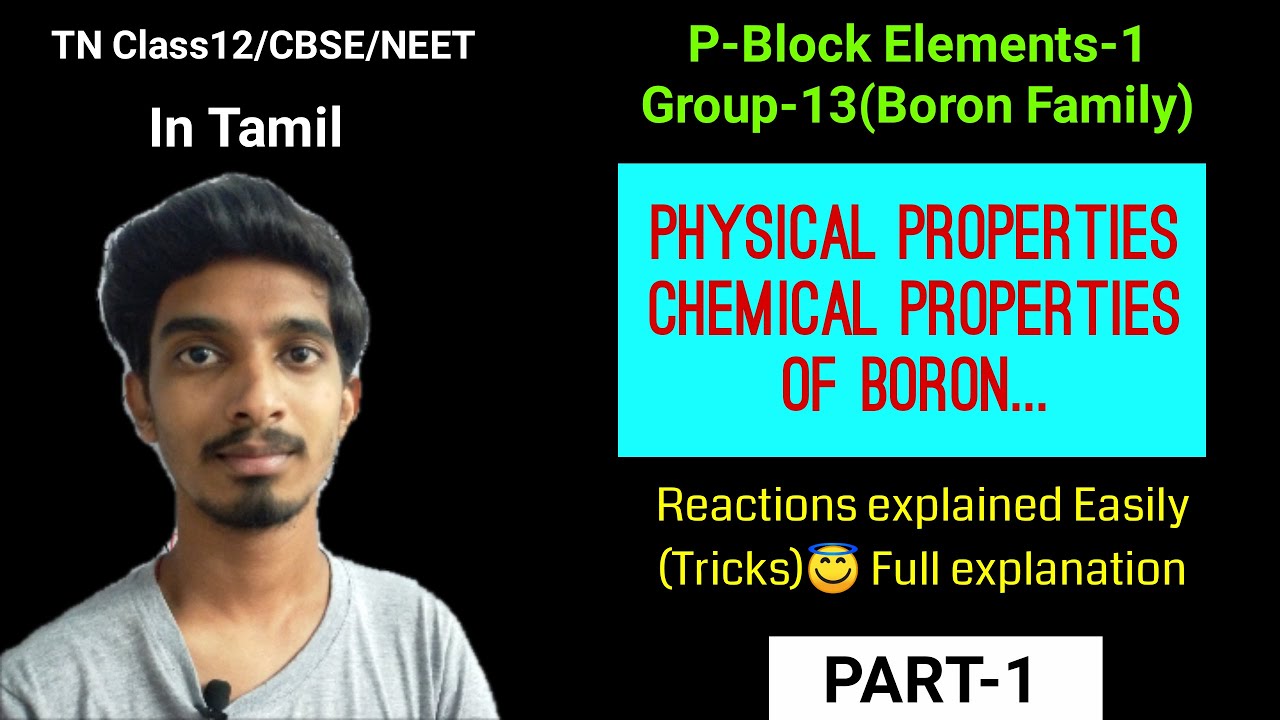 PBlock Elements1Group13 Boron FamilyChemical properties of Boron