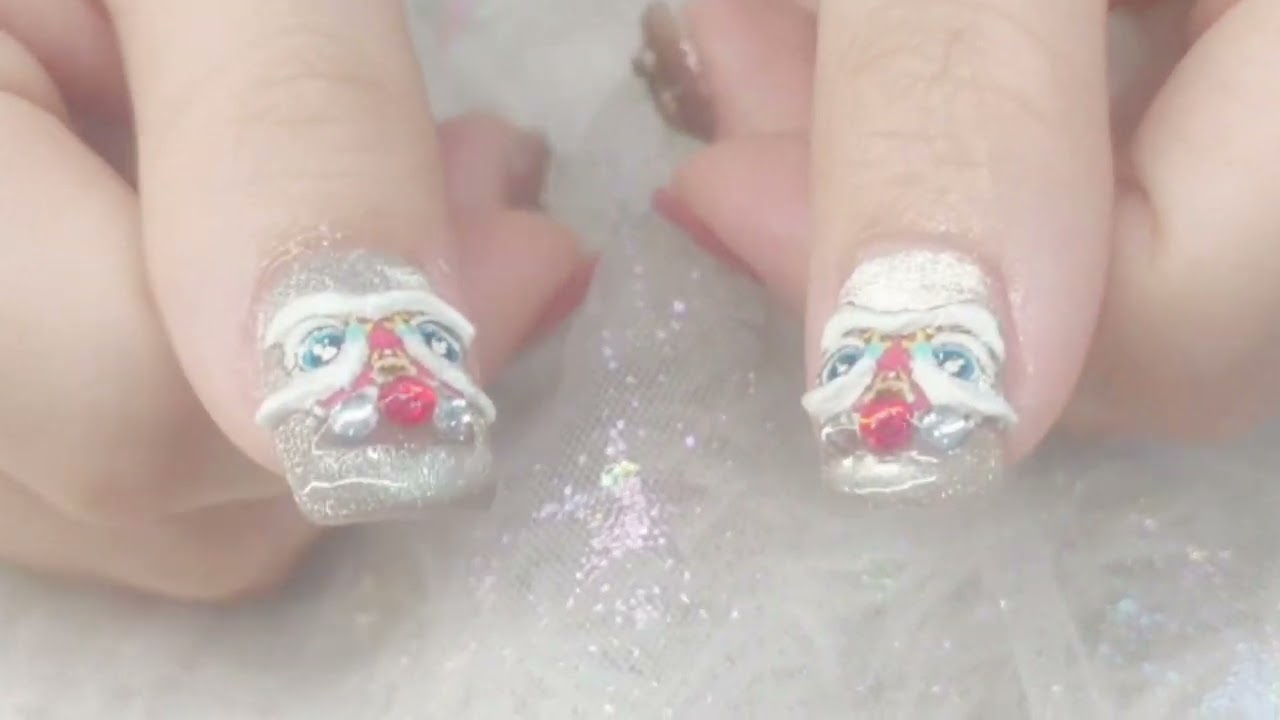 新年高闪的舞狮美甲💅